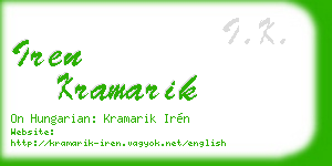 iren kramarik business card